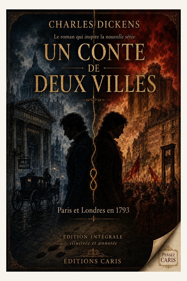 Couverture de l’édition Caris du Conte de deux cités de Charles Dickens