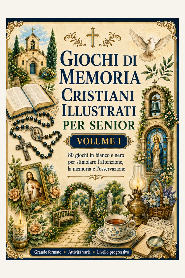 Couverture de Giochi di Memoria Cristiani Illustrati per Senior